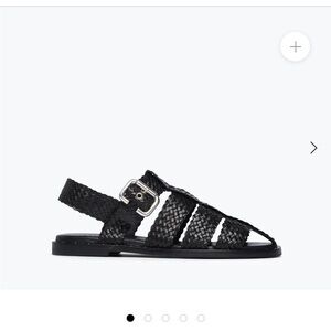 Freda Salvador black woven fisherman sandal